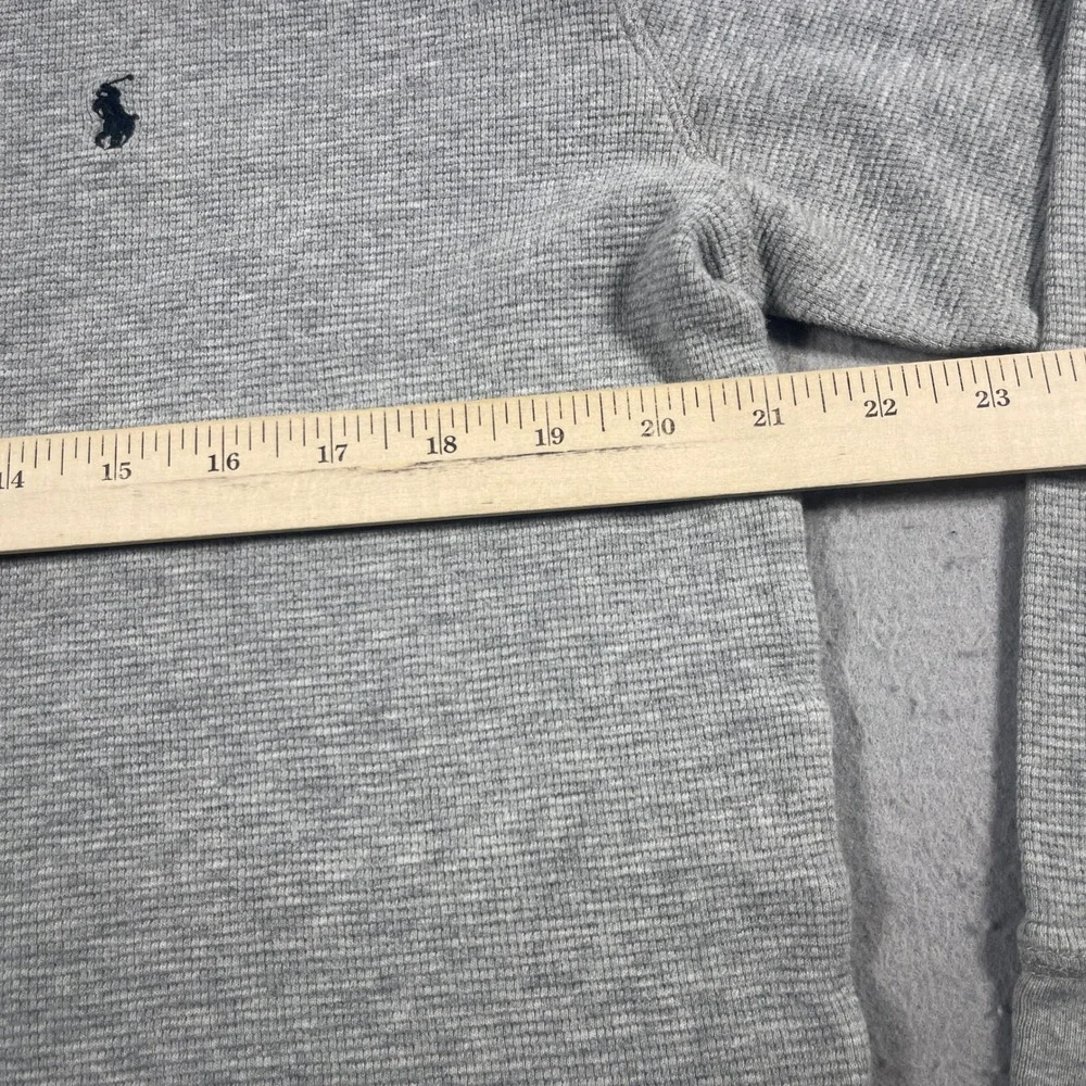 Polo Ralph Lauren Thermal Shirt Men XL Gray‎ Long Sleeve Waffle Knit Sleepwear